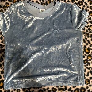 PINK Blue Velvet women’s crop top